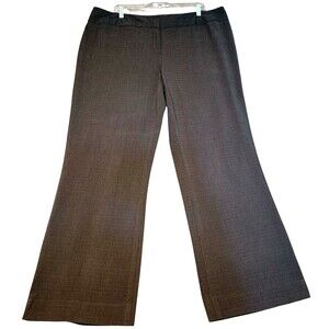 Yvos DressBarn Womens Dress Pants Dark Grey 18W Stretch Business Wide Legs